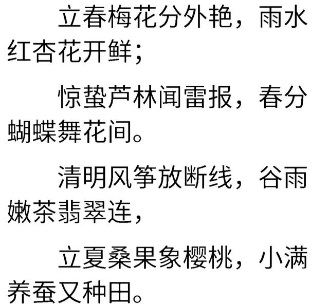 二十四節氣順序