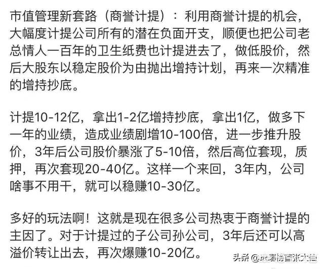 商譽(yù)減值通俗意思