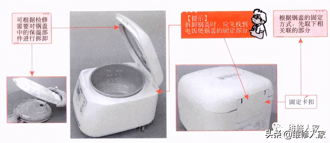 九陽(yáng)電飯煲蓋子拆圖解