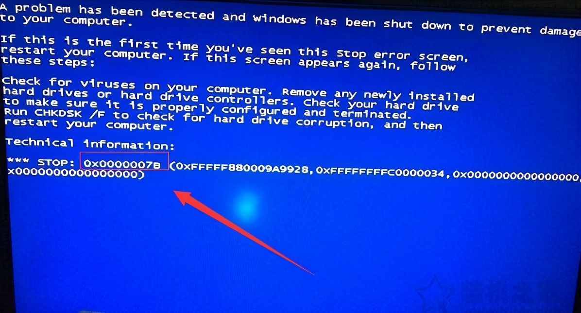 win7電腦開機藍屏0x0000007b